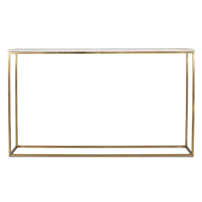 Redmond – Sofa Counter Table – Gold / White