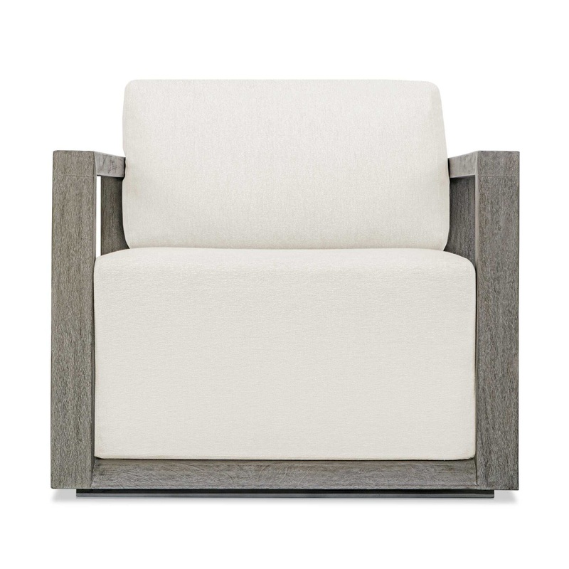 Remsen – Outdoor Lounge Chair – Dark Gray / White