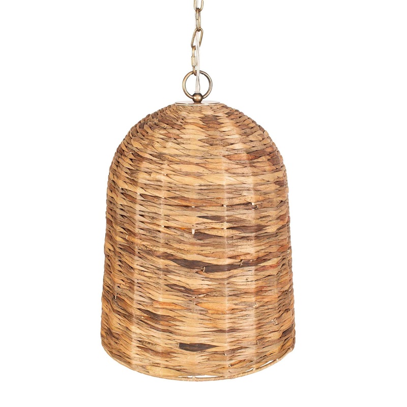 Rotorua – 1 Light Sea Grass Pendant – Light Brown