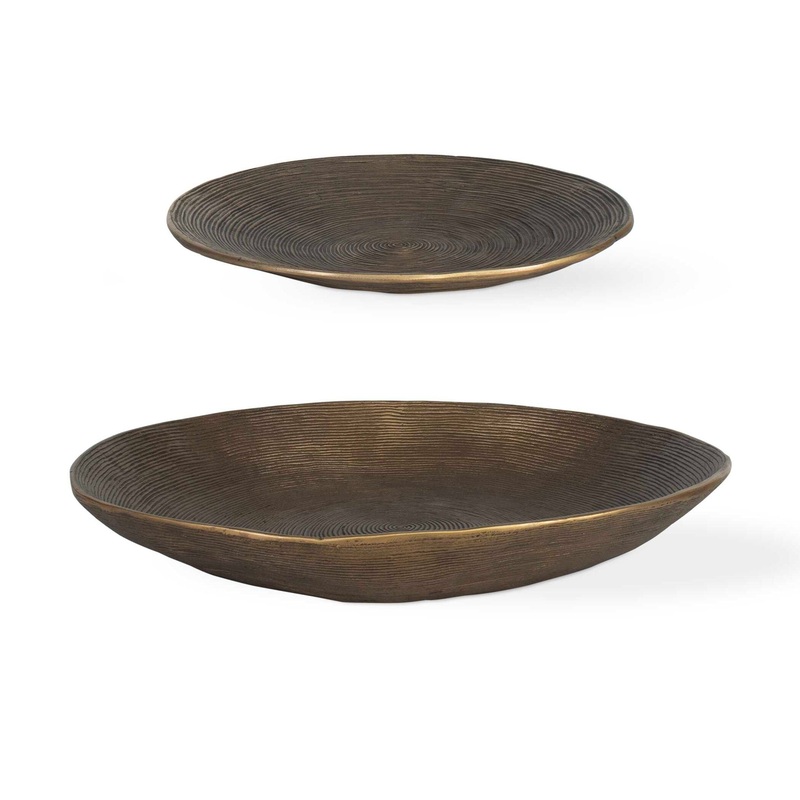 Stratum – Round Bowls (Set of 2) – Brass