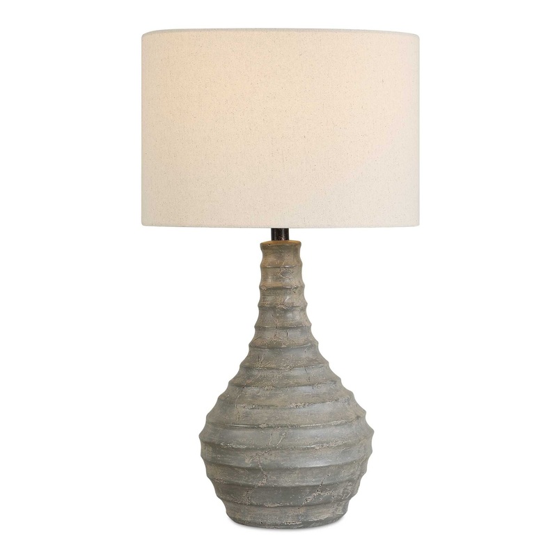Stratum – Rustic Outdoor Table Lamp – Gray