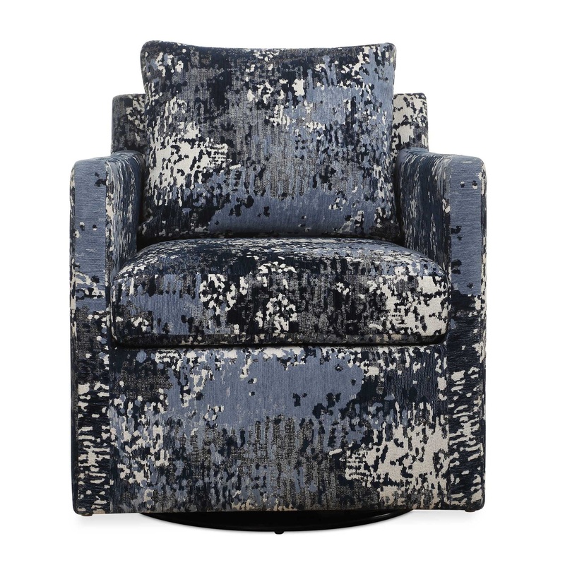 Tisdell – Patterned Swivel/Glider – Blue