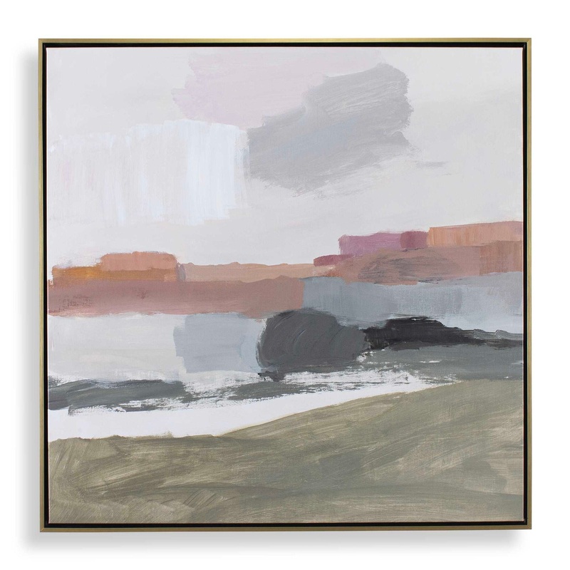 Westward – Framed Landscape Art – Black / Gold / Gray / Green / Orange / Purple / Red / White