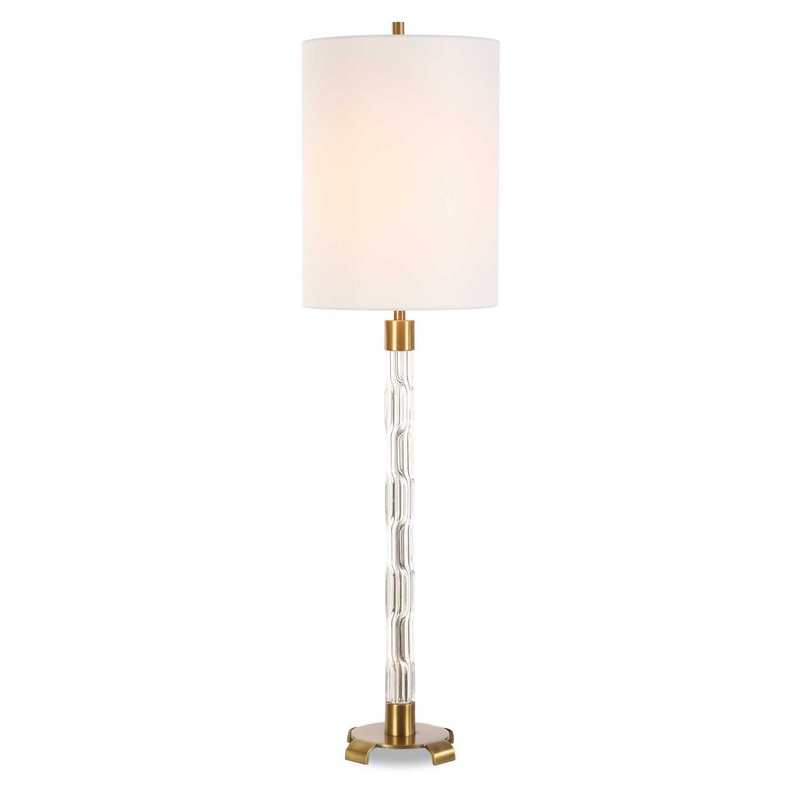 York – Crystal Buffet Lamp – Brass