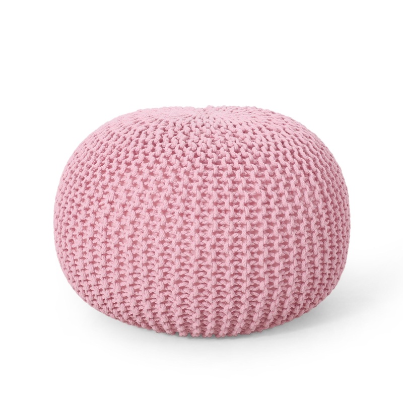Belle – Modern Knitted Cotton Round Pouf