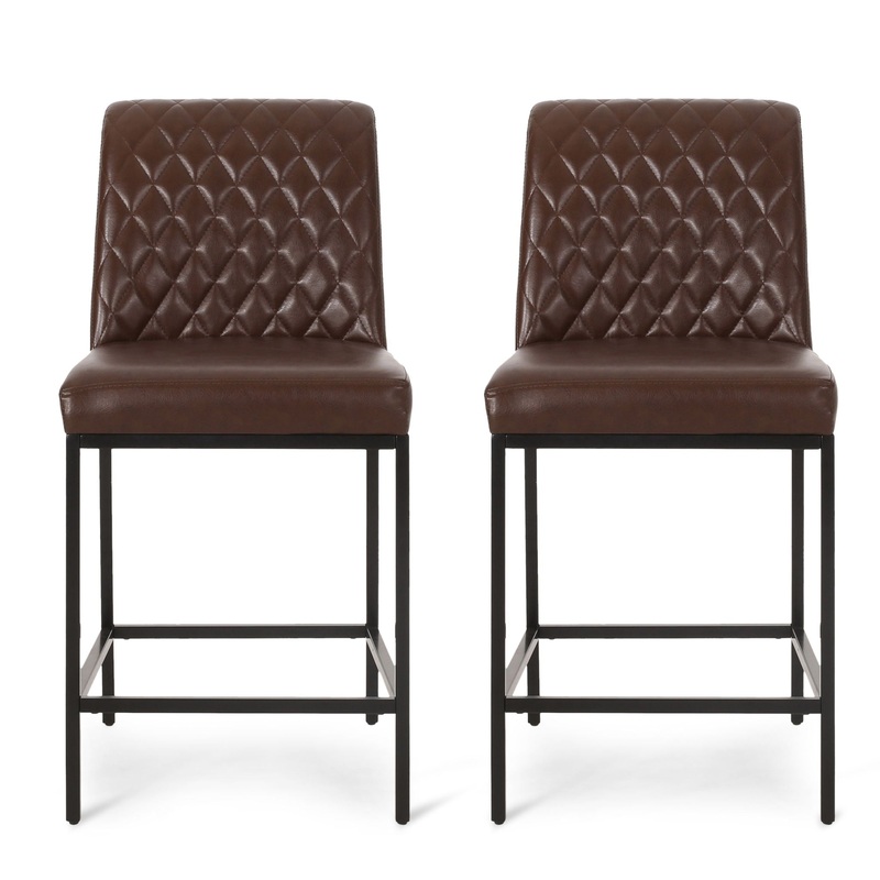 Counter Stool (Set of 2)|Black|Dark Brown