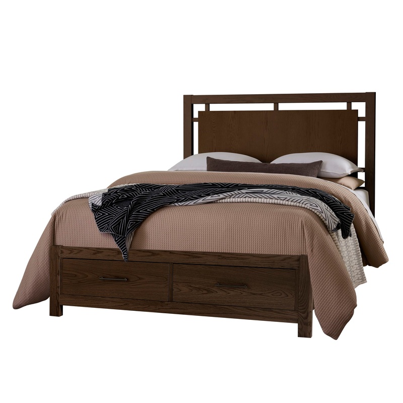 Lodge & Loft – Floating Panel Bed With Footboard Storage