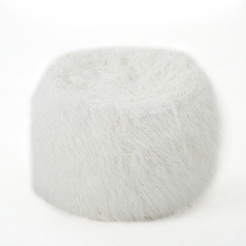 Mahin – Rounded 5 Foot Bean Bag Cozy Modern Design – White