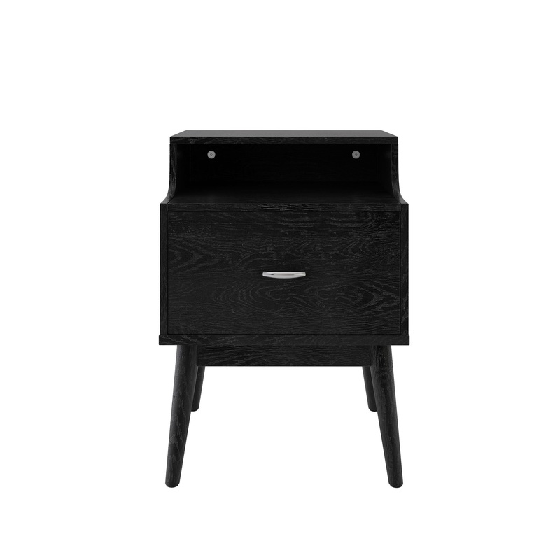 Starla – Wooden Nightstand – Black
