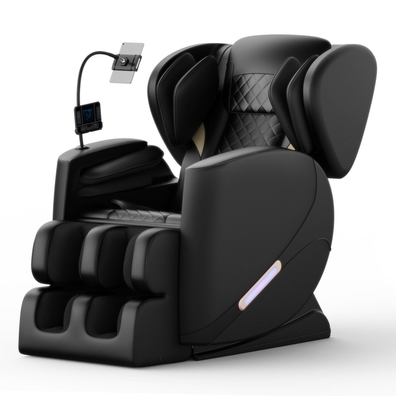 Massage Chair Recliner With Zero Gravity With Full Body Air Pressure – Black