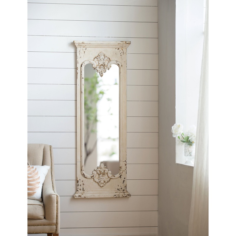 Full Length Mirror With Solid Wood Frame, Floor Mirror For Living Room Bedroom Entryway – White