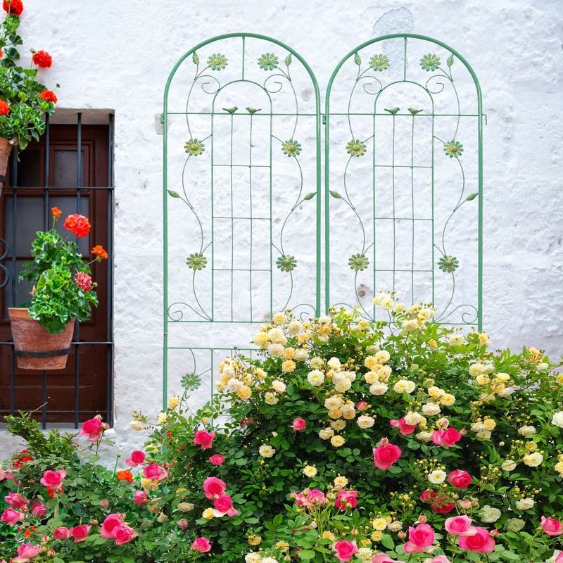 Metal Garden Trellis Rustproof Trellis For Climbing Plant, Outdoor Flower Support