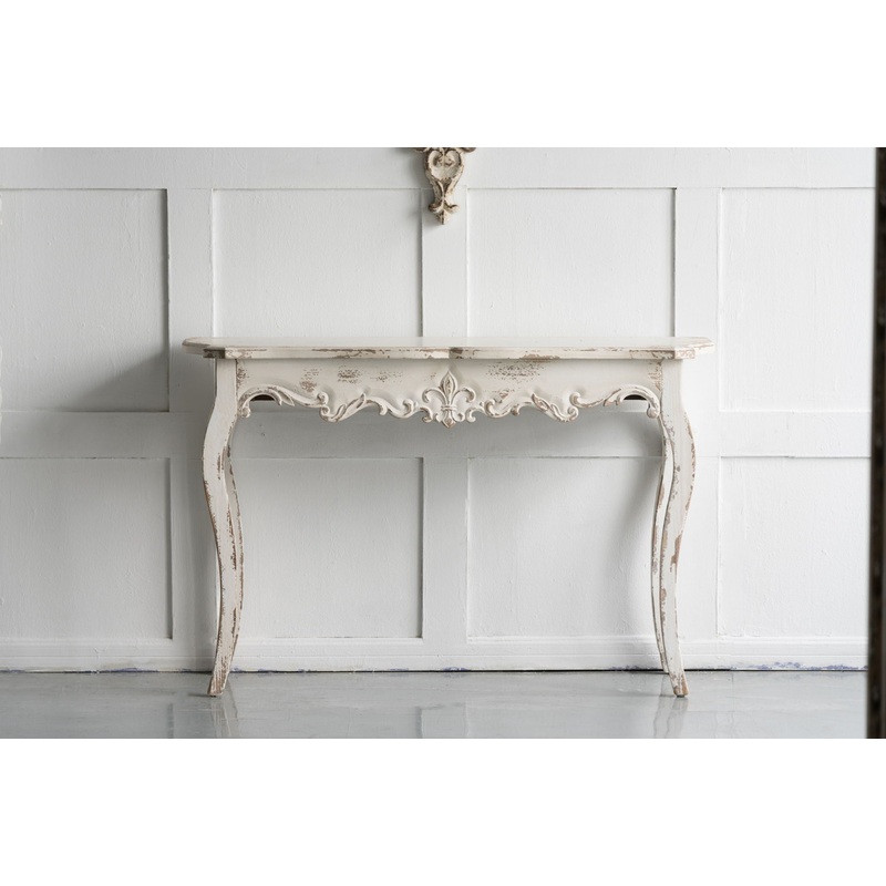Slimline wash Console Table, For Hallway Living Room Bedroom – White Washed