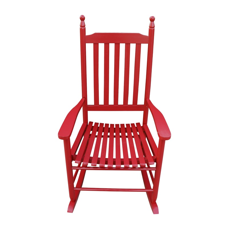 Wooden Porch Rocker Chair|Light Blue|Dark Brown|Red