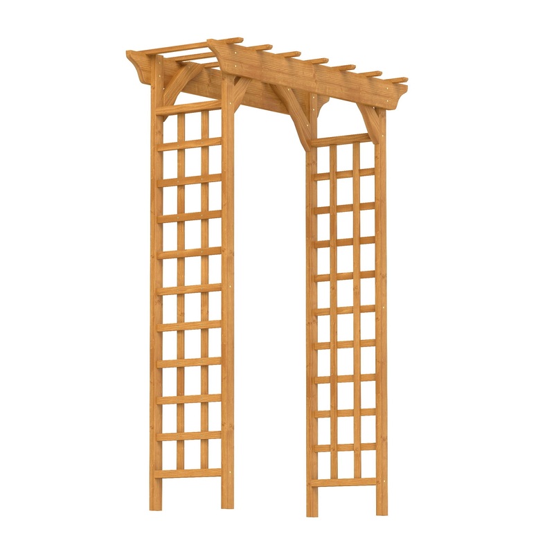 Arbor, Wedding Arch For Ceremony, Trellis For Plant Climbing, Christmas Decor Pergola For Garden Backyard – Yellow