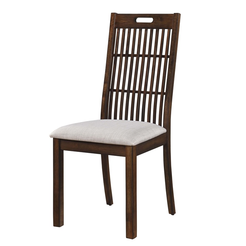 2 Pieces Set Dining Side Chair Rustic Modern Farmhouse Design Retro Design Easy To Assembly – Antique Dark Oak