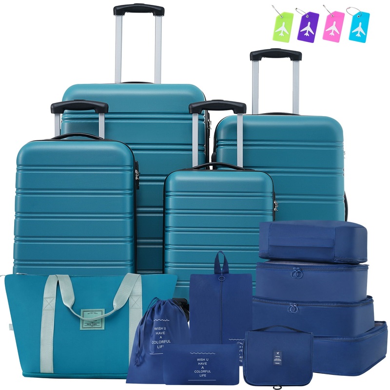 Hardshell Luggage Sets 4 Pieces + Bag Spinner Suitcase With Tsa Lock Lightweight – 16 / 20 / 24 / 28 Luggages