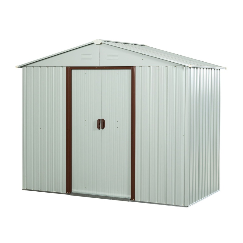 Ry-Sdyx56-W Outdoor Metal Storage Shed – White