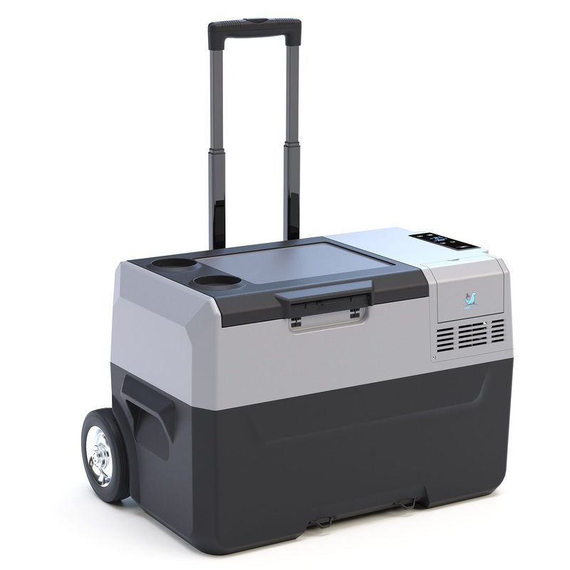 Car Freezer Portable Refrigerator Freezer With App Control And 6” Off-Road Wheels, 12V, 45W Cooler Freezer, Low Noice