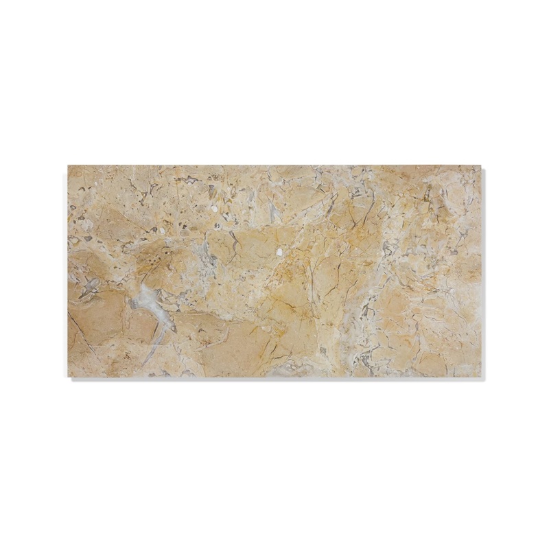 Marble Tile For Floor And Wall Honed 12 X 24 Stone (Set of 4) – Beige / Gold
