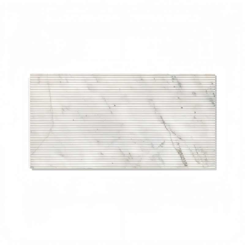 Snow Mountain Ol Textured Marble Tiles For Wall Decoration – White / Natural