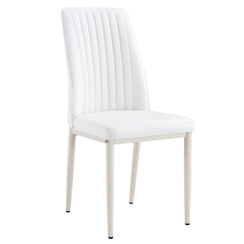 Chic Dining Chair Set With High Back