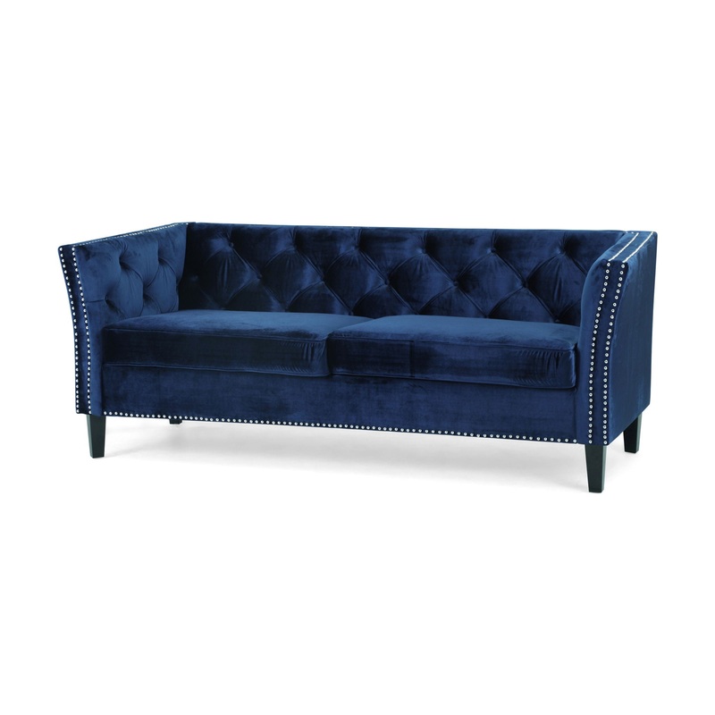 3 Seater Stationary Sofa – Blue