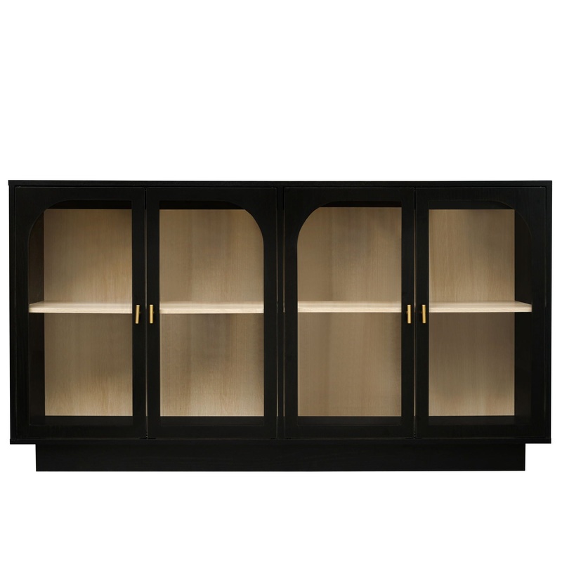 Storage Cabinet With Door For Living Room, Dining Room – Black