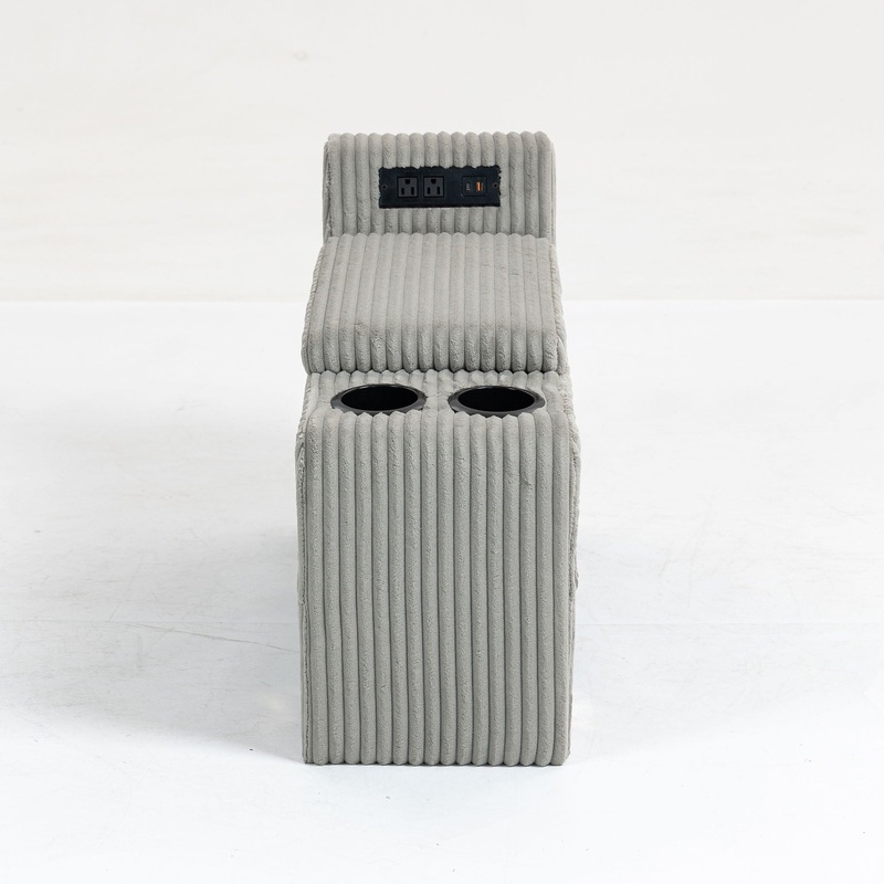 Modular Sofa Coffee Table With Storage Function, Cupholders, USB Ports