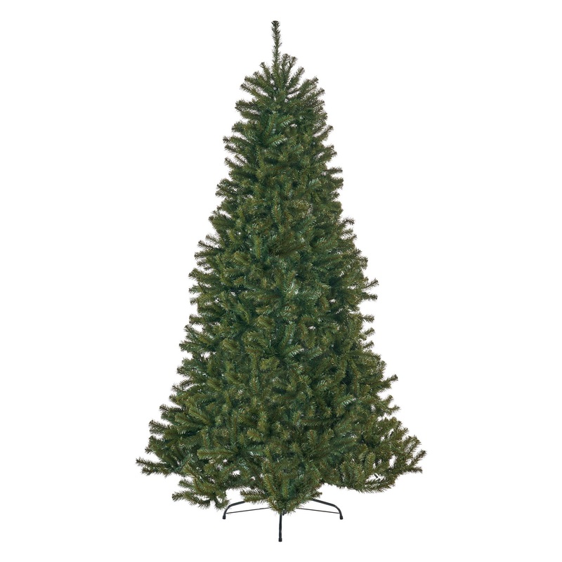 Noble – 7′ Hinged Christmas Tree With 500 Clear Lights – Green