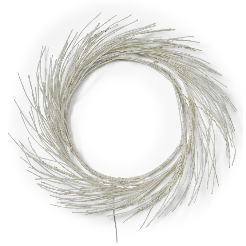 Paper Wreath With LED – White