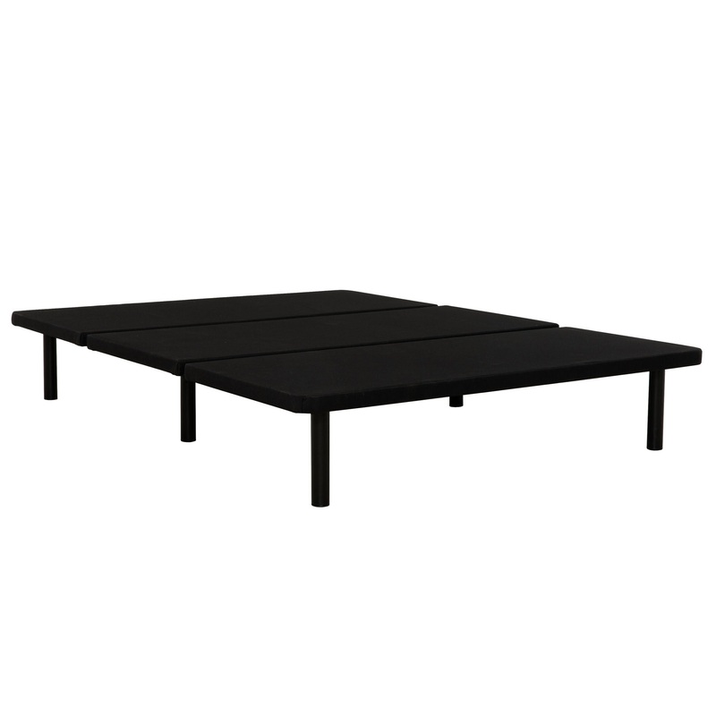Queen Size Platform Bed Frame, Bedroom Furniture Metal Bed Foundation Base – Black