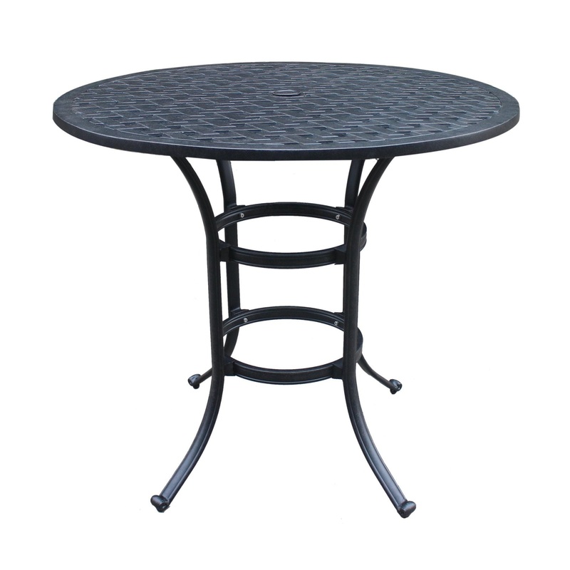 Round Metal Bar Table|Bronze