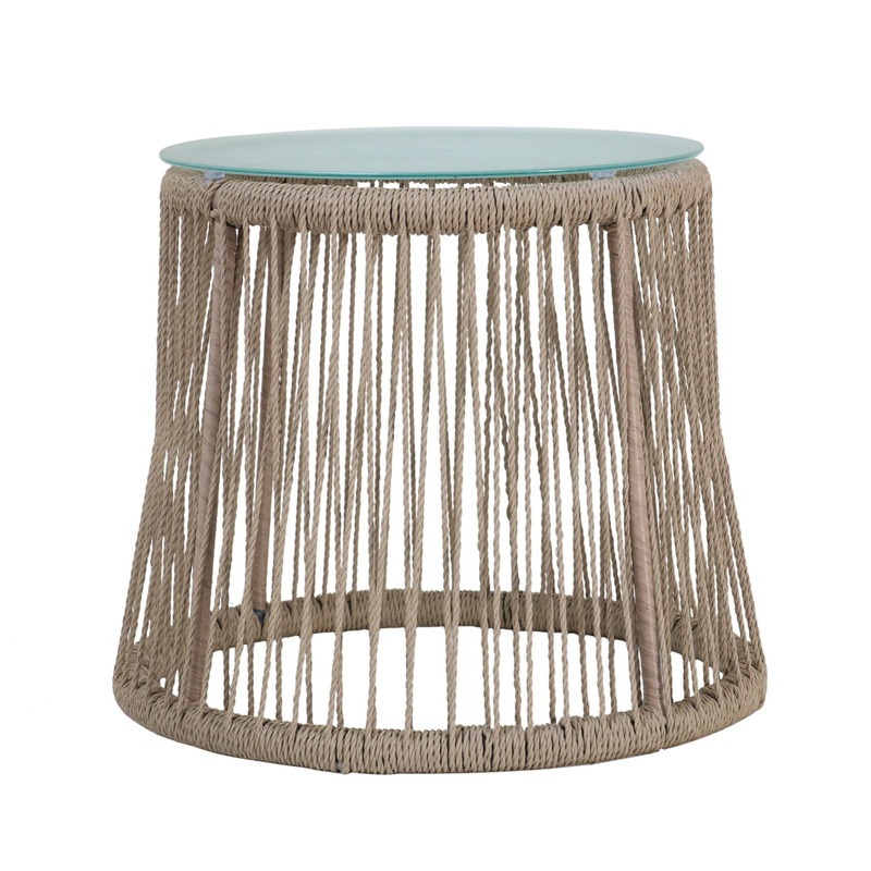 Boho Southport – Side Table With Glass Top