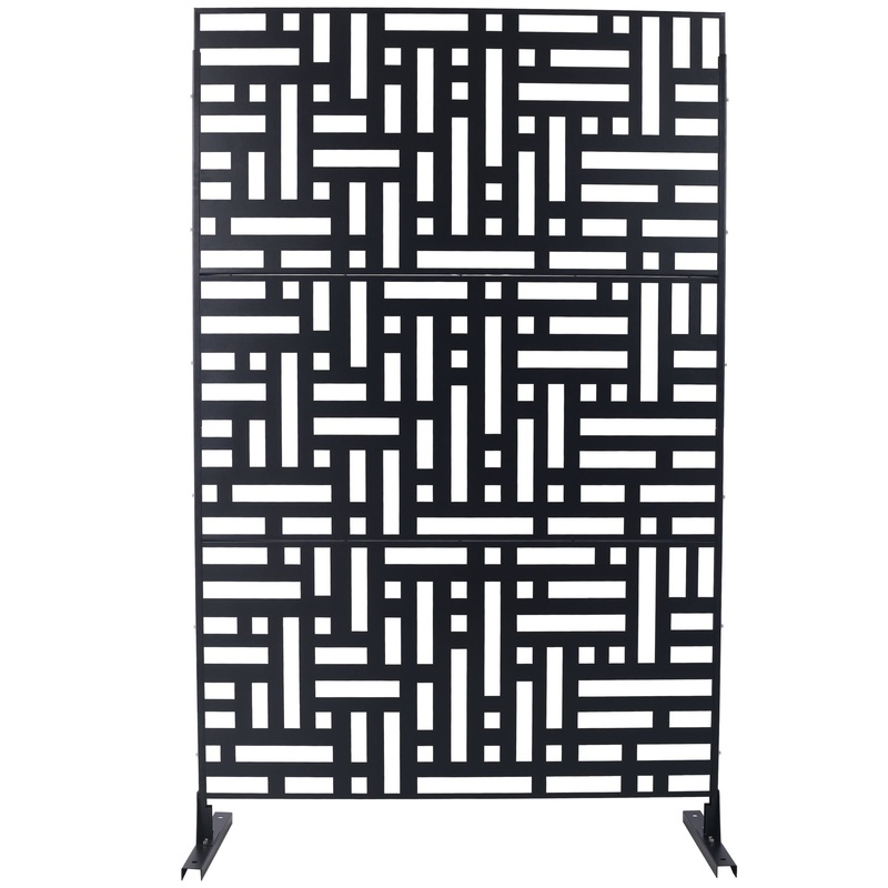 Decorative Freestanding Metal Privacy Screen For Indoor & Outdoor Use
