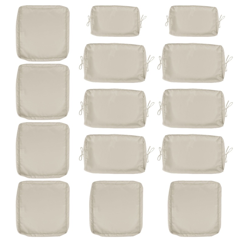14 Pack Cushion Covers For 7 Piece Wicker Rattan Sectional Sofa