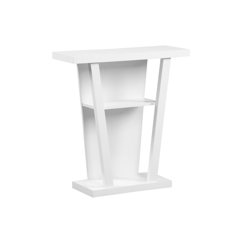 Console Accent Table Narrow For Living Room – White