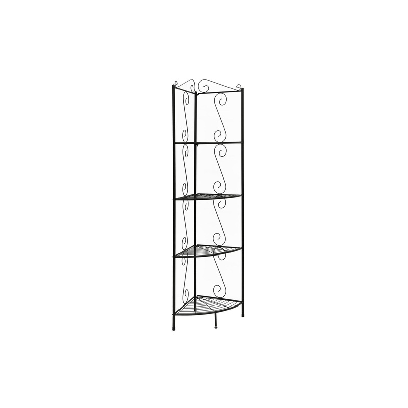 Etagere Bookcase Corner 4 Tier – Brown