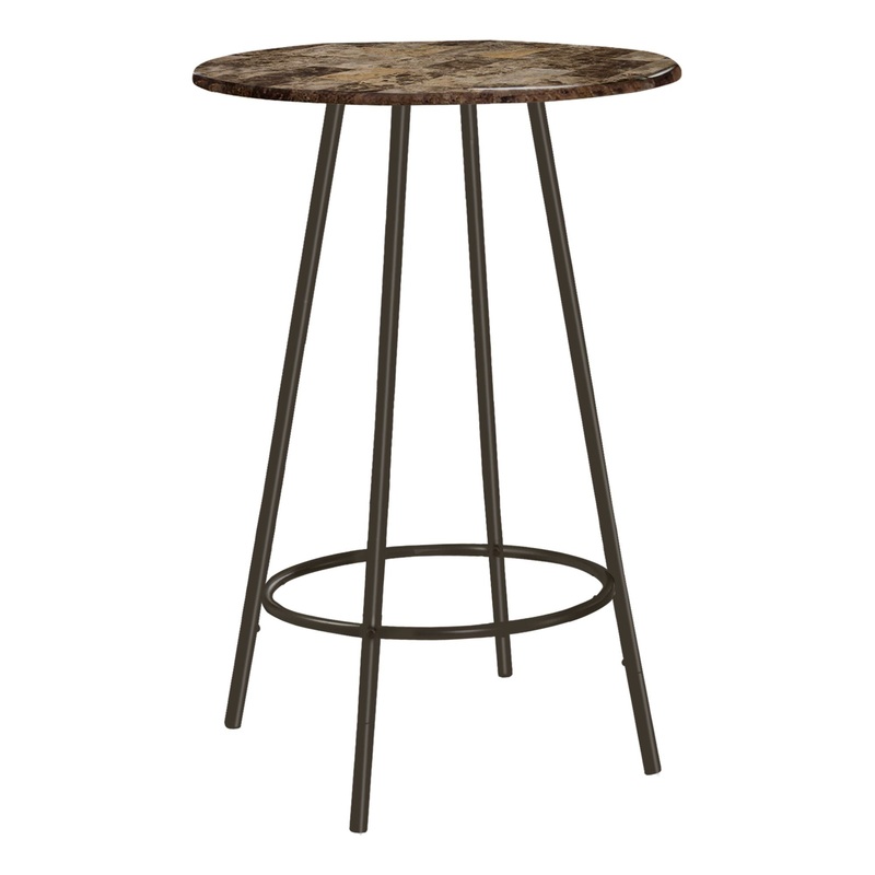 Home Bar Table With Bar Height, Small Round For Kitchen – Espresso