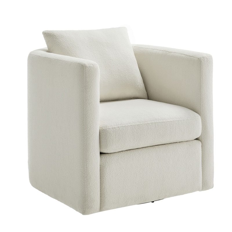 Sutton – Swivel Barrel Chair|White|Beige|Blue|Dark Gray|Dark Green|Gray|Light Brown|Fabric|Faux Leather