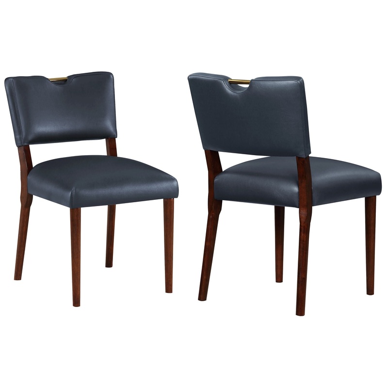 Bryson Retro Modern Dining Chair (Set of 2) – Dark Navy