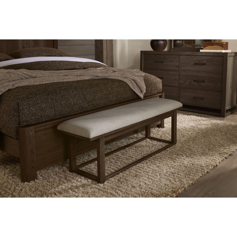 Lodge & Loft – Upholstered Bench – Ivory Cream