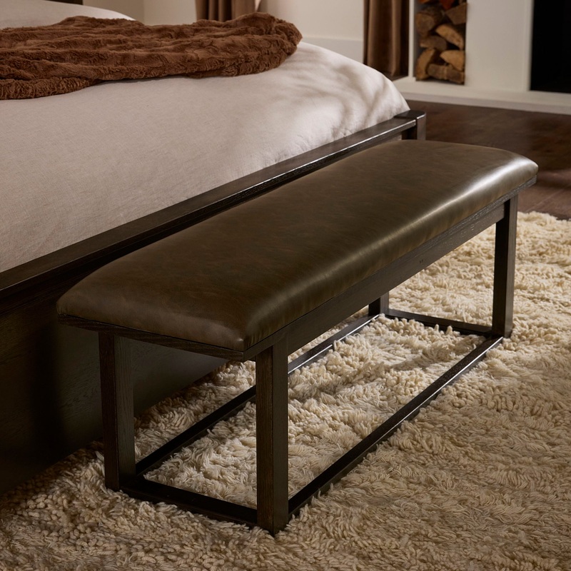 Lodge & Loft – Upholstered Bench – Sedona Brown
