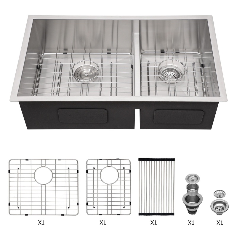 Modern Double Bowl Undermount Sink Design With 10 Deep Basins