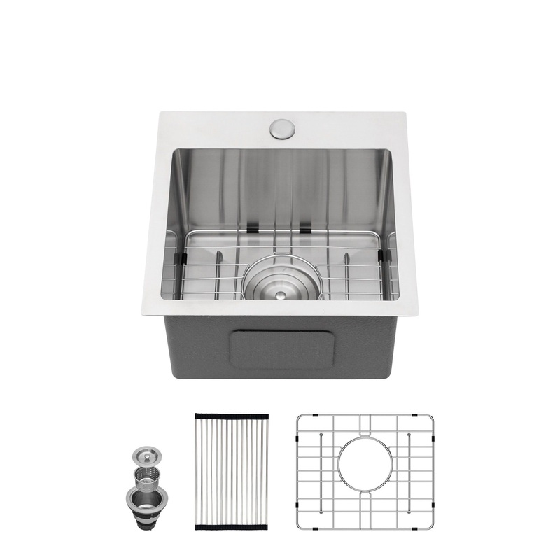 Stainless Steel Drop In Kitchen Sink, Topmount