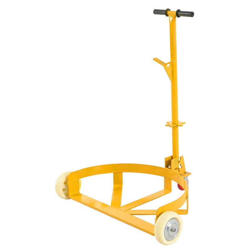 Steel Drum Dolly 55 Gallon Capacity Oil Barrel Mover With Wheels Low Profile Caddy – Yellow