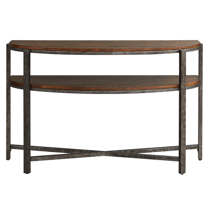 Breckinridge – Demilune Sofa Table – Dark Brown