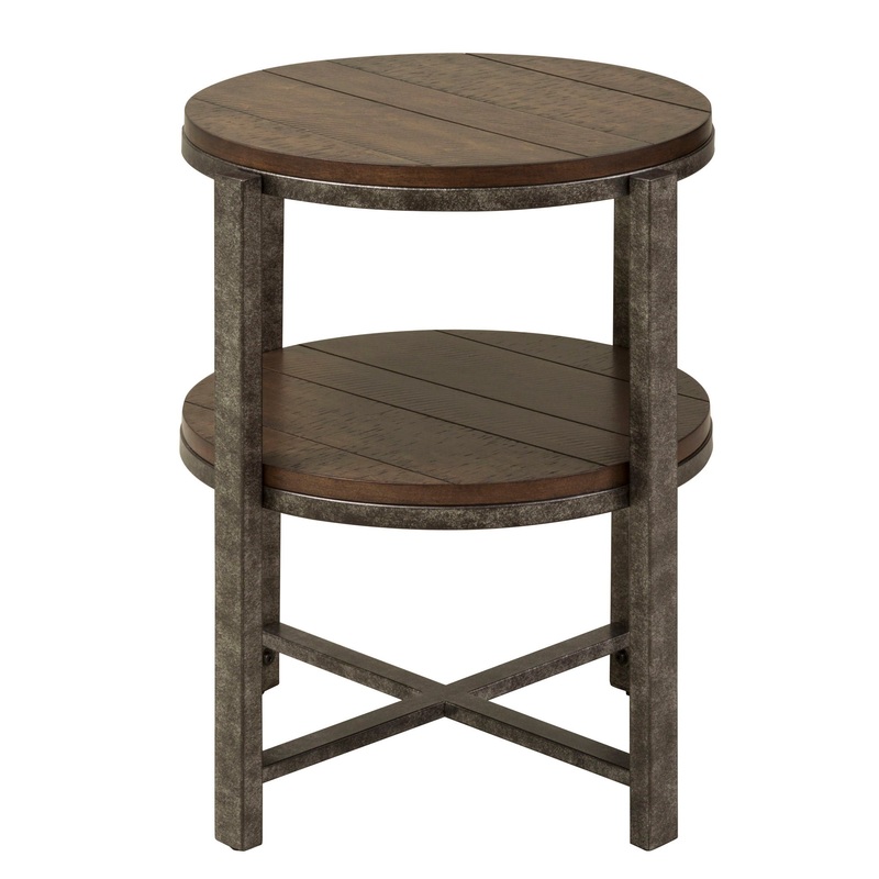 Breckinridge – Round End Table – Dark Brown