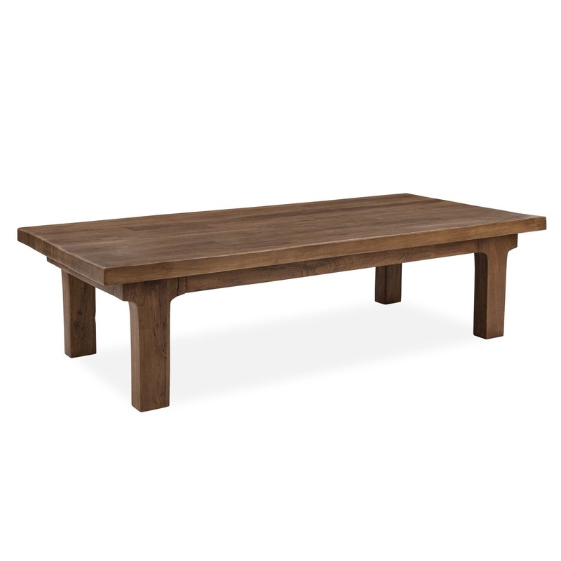 Carmel – Reclaimed Wood Rectangle Coffee Table – Earthy Terra