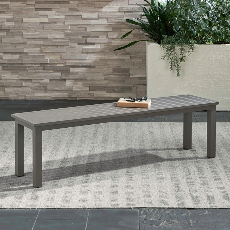 Plantation Key – Outdoor Dining Bench – Granite